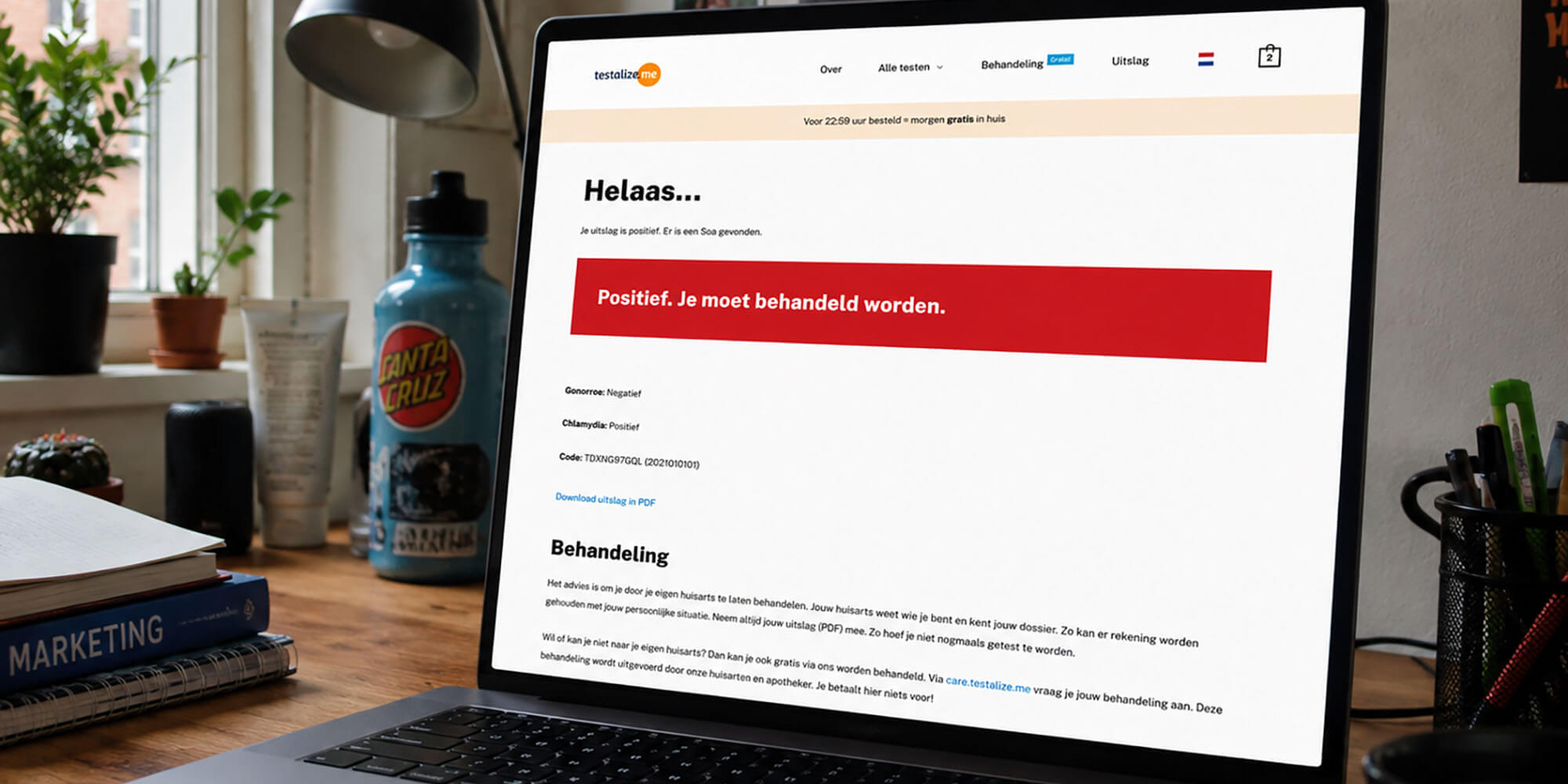 Uitslag Soa test